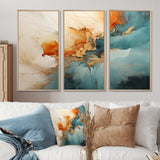 Teal Orange Bold Energy V - Multi-Panels