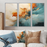 Teal Orange Bold Energy V - Multi-Panels