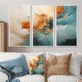Teal Orange Bold Energy V - Multi-Panels