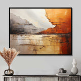 Grey Orange Grey And Orange Geological Wonders - Abstract Canvas Wall Art