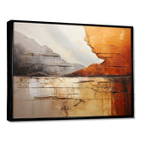 Grey Orange Grey And Orange Geological Wonders - Abstract Canvas Wall Art