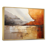 Grey Orange Grey And Orange Geological Wonders - Abstract Canvas Wall Art