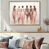 Pink Dance Quiet Ensemble - Fashion Canvas Wall Art