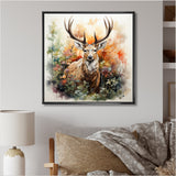 Deer Abstracted Nature - Deer Wall Art Prints