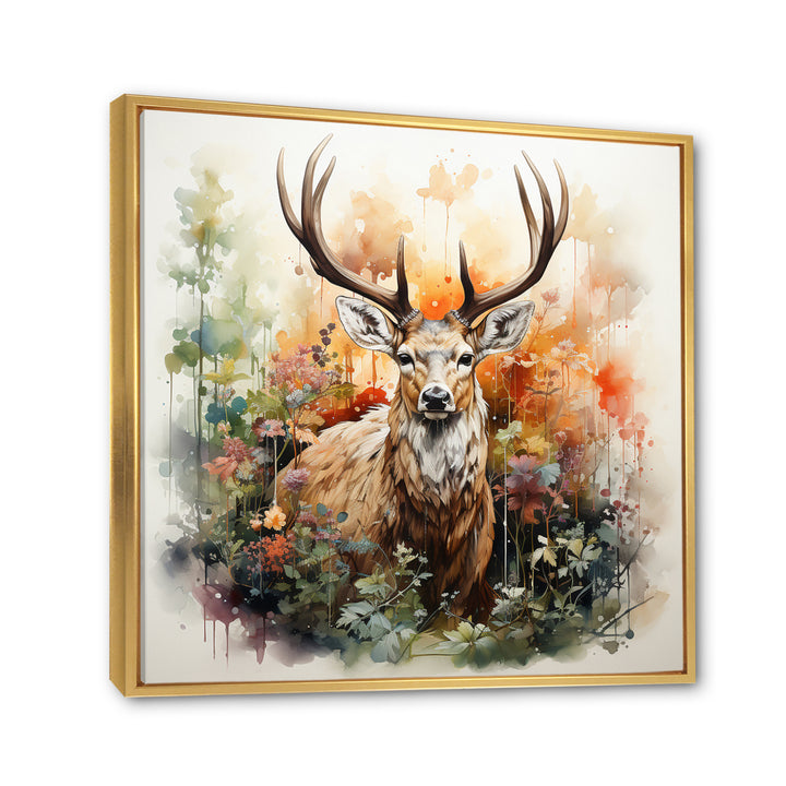 Deer Abstracted Nature - Deer Wall Art Prints