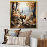 Deer Autumn Serenade - Brown Deer Wall Art