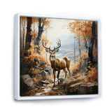 Deer Autumn Serenade - Brown Deer Wall Art