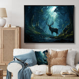 Deer Dancing Shadows - Deer Large Canvas Wall Art