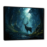 Deer Dancing Shadows - Deer Large Canvas Wall Art