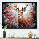 Deer Mystical Forest - Deer Living Room Wall Art