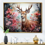 Deer Mystical Forest - Deer Living Room Wall Art