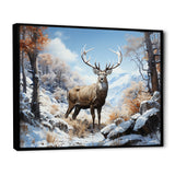 Deer Winters Elegance - Brown Deer Wall Art