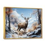 Deer Winters Elegance - Brown Deer Wall Art