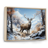 Deer Winters Elegance - Brown Deer Wall Art