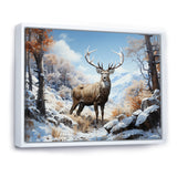Deer Winters Elegance - Brown Deer Wall Art