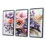 Delicate Florals Paint - Multi-Panel Canvas Prints
