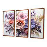 Delicate Florals Paint - Multi-Panel Canvas Prints