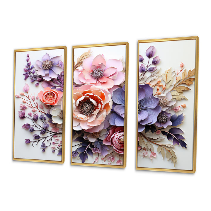 Delicate Florals Paint - Multi-Panel Canvas Prints