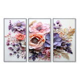 Delicate Florals Paint - Multi-Panel Canvas Prints