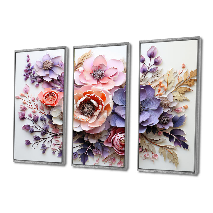 Delicate Florals Paint - Multi-Panel Canvas Prints
