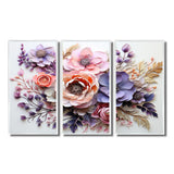 Delicate Florals Paint - Multi-Panel Canvas Prints