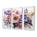 Delicate Florals Paint - Multi-Panel Canvas Prints