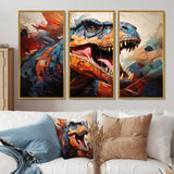 Dinosaur Prehistoric Legacy Geometric II - Multi-Panels