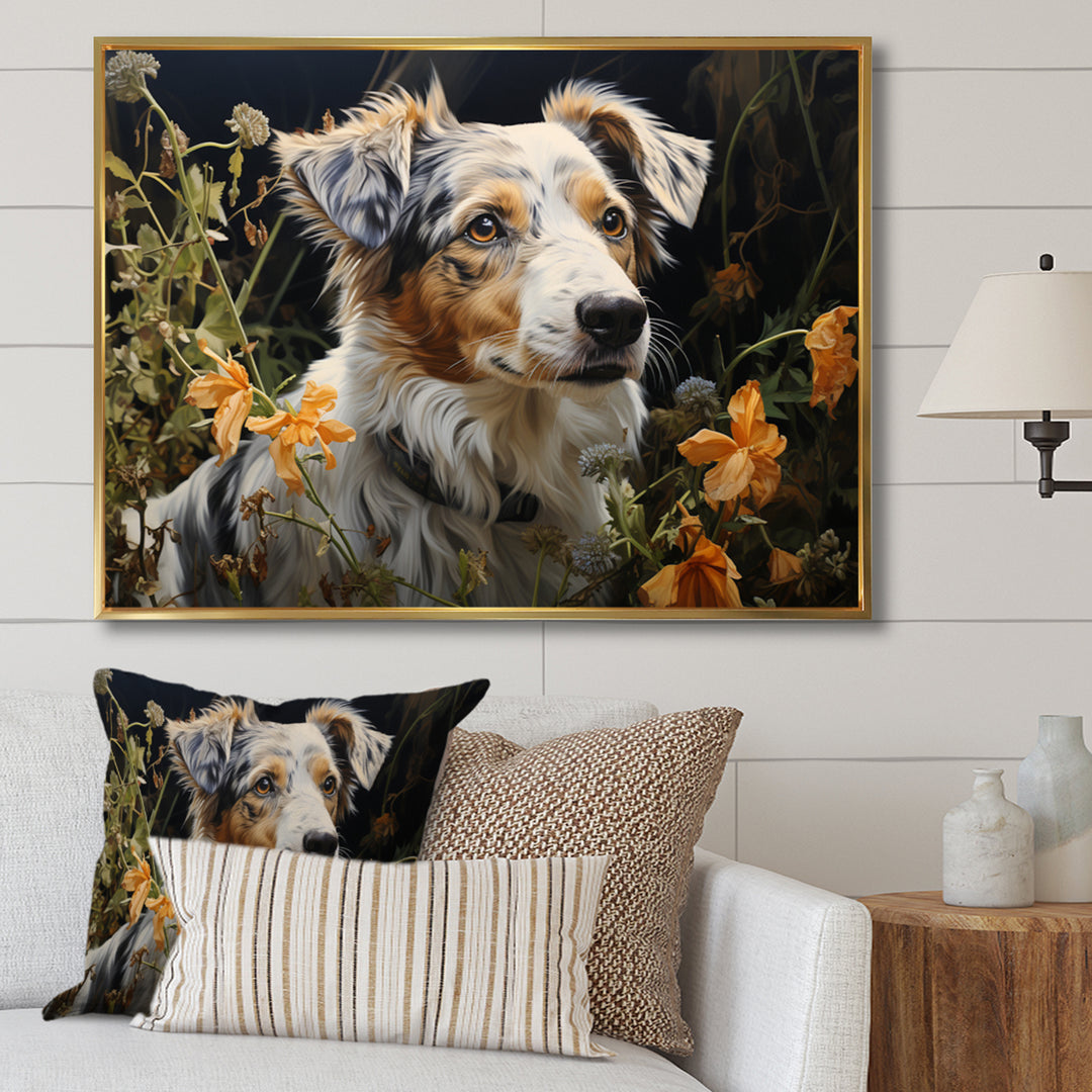 Dog Inquisitive Canine Pastoral - Dog Wall Art Prints