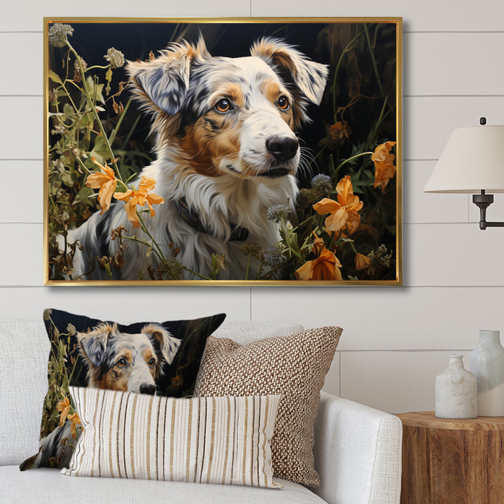 Dog Inquisitive Canine Pastoral - Dog Wall Art Prints