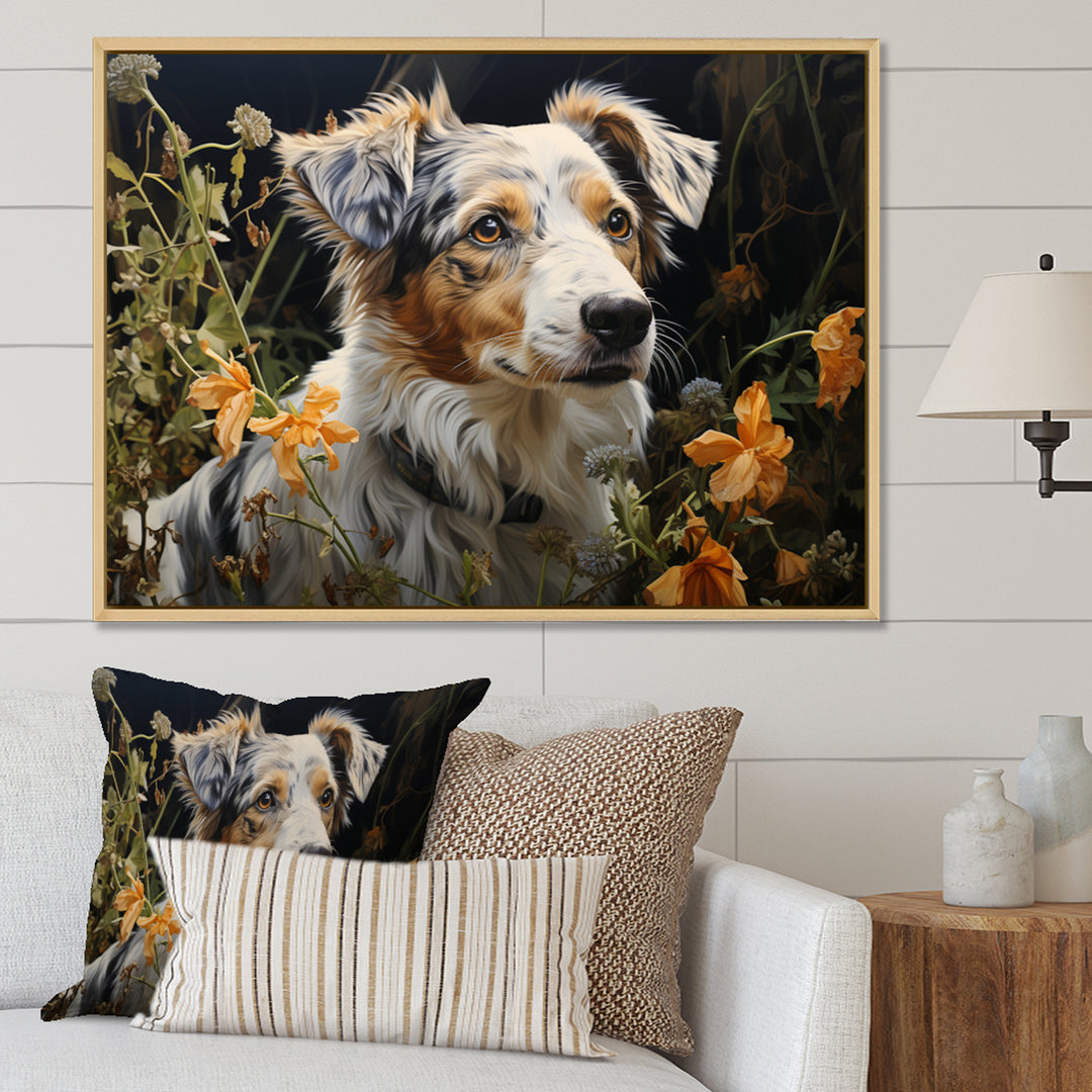 Dog Inquisitive Canine Pastoral - Dog Wall Art Prints