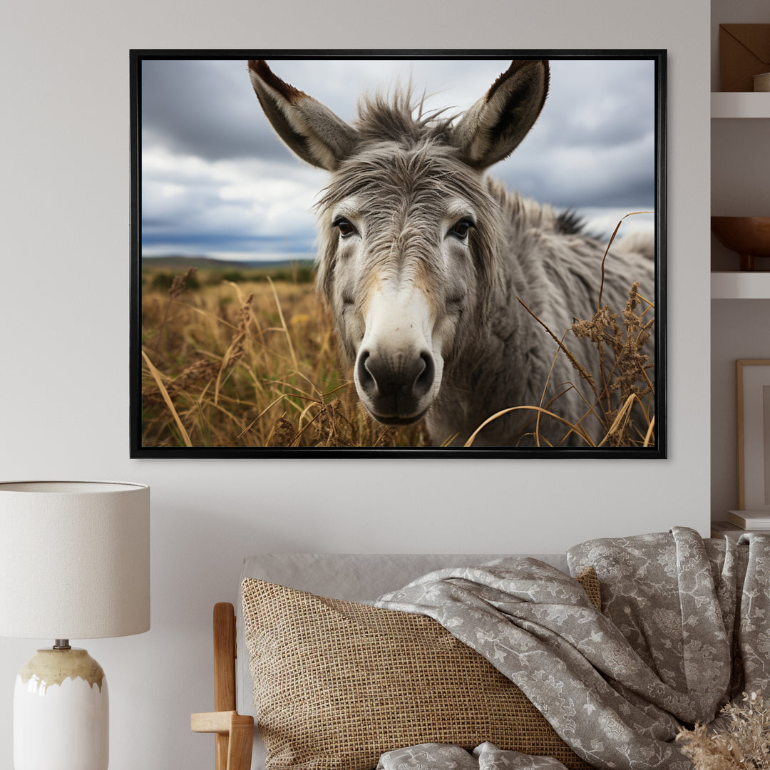 Grey Donkey Gentle Companion - Donkey Home Decor Art