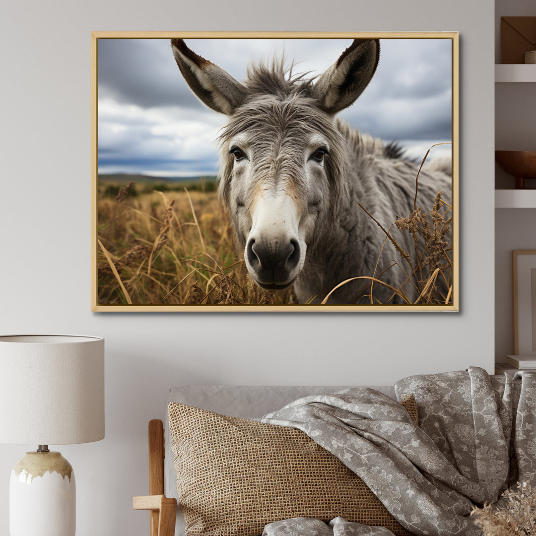 Grey Donkey Gentle Companion - Donkey Home Decor Art