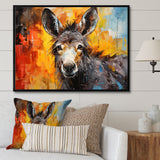 Grey Donkey Gentle Companion Collage - Donkey Living Room Wall Art