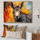 Grey Donkey Gentle Companion Collage - Donkey Living Room Wall Art