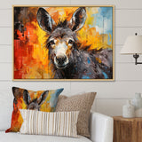Grey Donkey Gentle Companion Collage - Donkey Living Room Wall Art