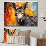 Grey Donkey Gentle Companion Collage - Donkey Living Room Wall Art