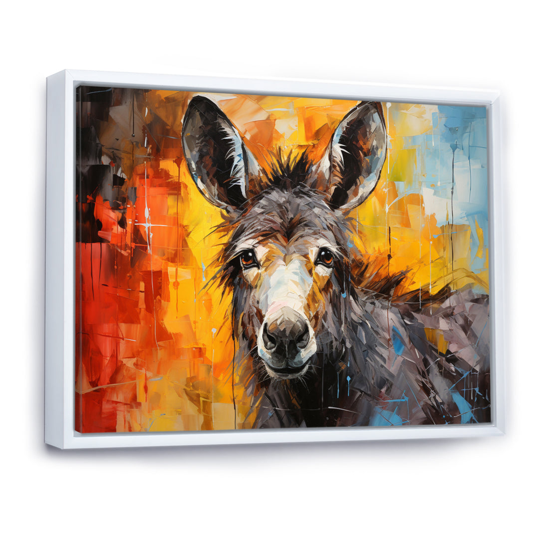 Grey Donkey Gentle Companion Collage - Donkey Living Room Wall Art