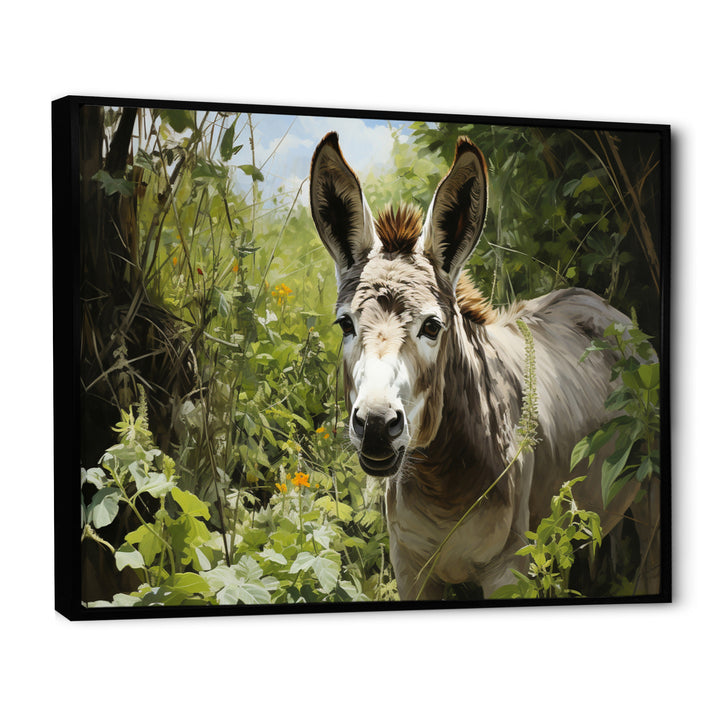Grey Donkey Gentle Companion Pastoral - Donkey Bedroom Wall Art