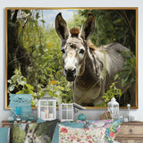 Grey Donkey Gentle Companion Pastoral - Donkey Bedroom Wall Art