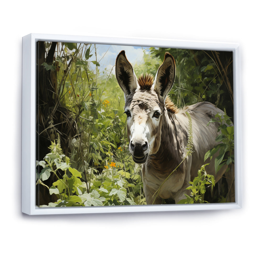 Grey Donkey Gentle Companion Pastoral - Donkey Bedroom Wall Art