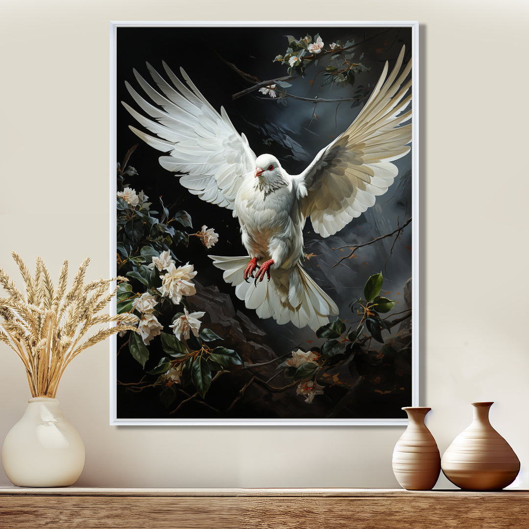White Dove Messenger Of Peace - White Dove Wall Art