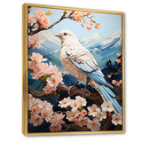 White Dove Winged Harmony Pastoral - Dove Large Canvas Wall Art