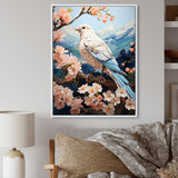 White Dove Winged Harmony Pastoral - Dove Large Canvas Wall Art