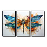 Teal Dragonfly Ethereal Flight Geometric I - Multi-Panels