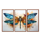 Teal Dragonfly Ethereal Flight Geometric I - Multi-Panels