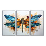 Teal Dragonfly Ethereal Flight Geometric I - Multi-Panels