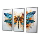 Teal Dragonfly Ethereal Flight Geometric I - Multi-Panels