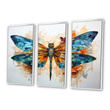 Teal Dragonfly Ethereal Flight Geometric I - Multi-Panels