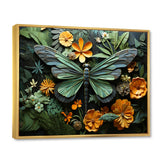 Green Dragonfly Insects Flight Pastoral - Green Dragonfly Wall Art