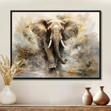 Minimalism Elephant Grace II - Animals Canvas Wall Art